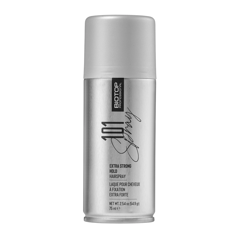 Flacon 500 ml du spray coiffant 101 Create Extra Strong Hold – tenue extrême et séchage rapide.