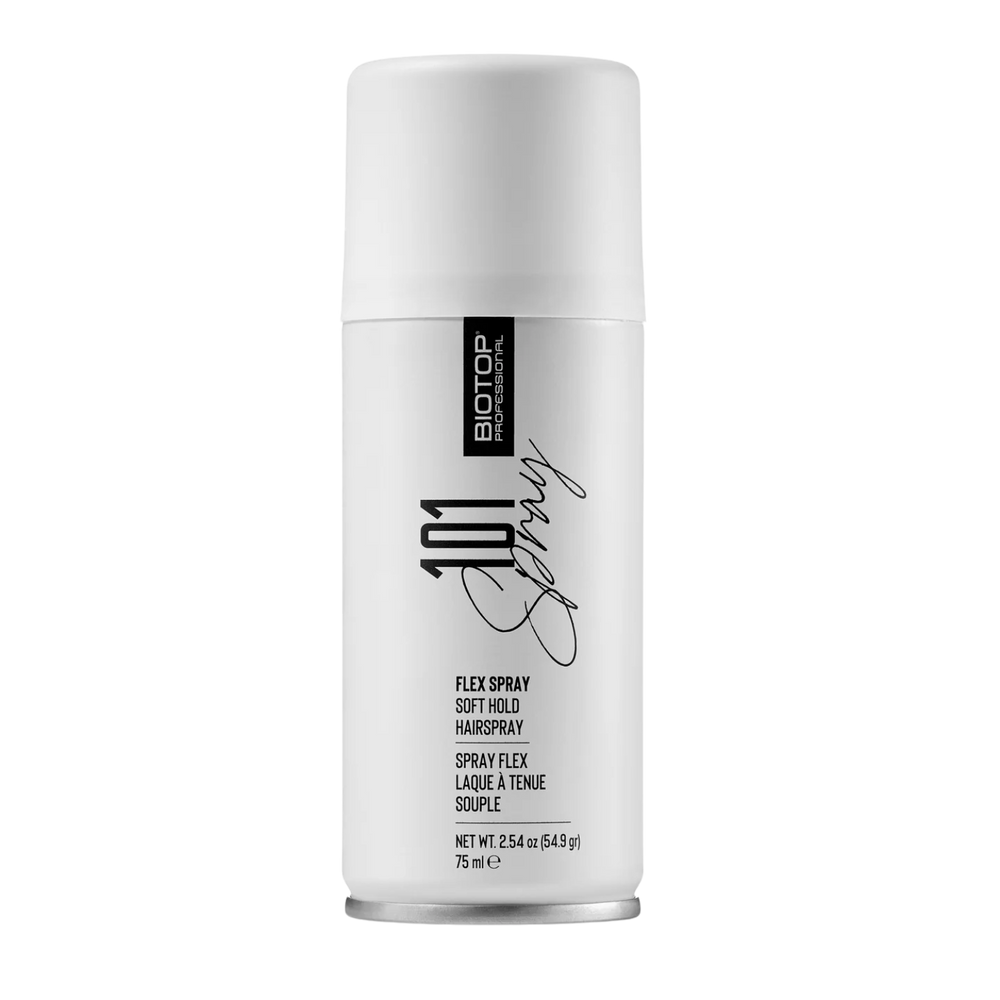 Flacon aérosol 500 ml du spray 101 Create Flex Hold – tenue douce et flexible.