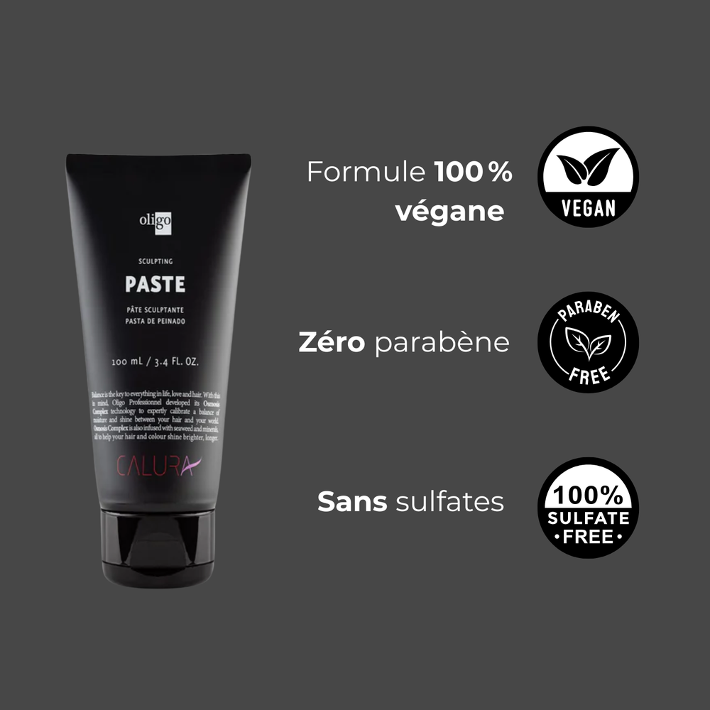 Flacon de la Sculpting Paste Oligo 3,4 fl. oz – pâte coiffante professionnelle