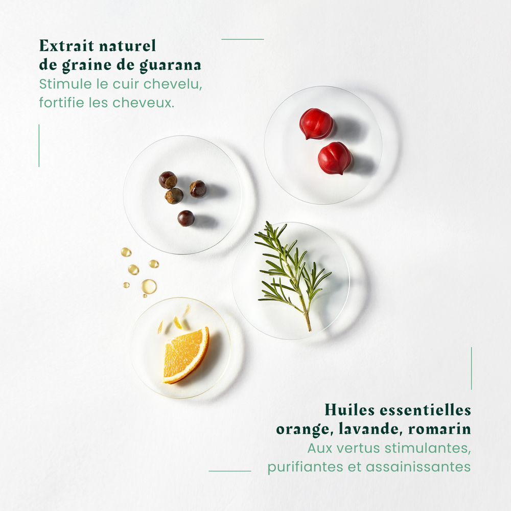 Flacon spray de la lotion énergisante René Furterer 100 ml, soin fortifiant sans rinçage pour cuir chevelu