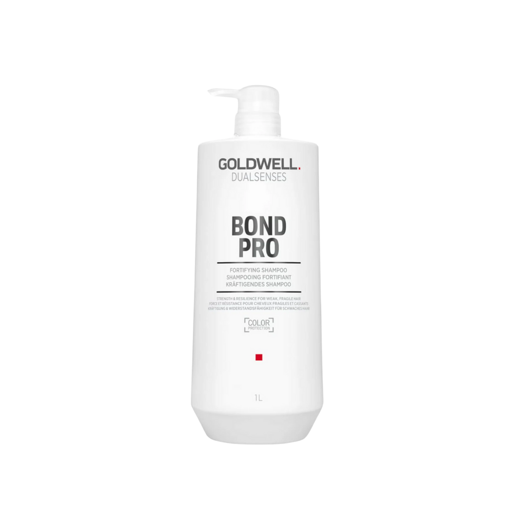 Flacon de 1000 ml du shampoing Goldwell Dualsenses Bond Pro Fortifying pour cheveux fragiles