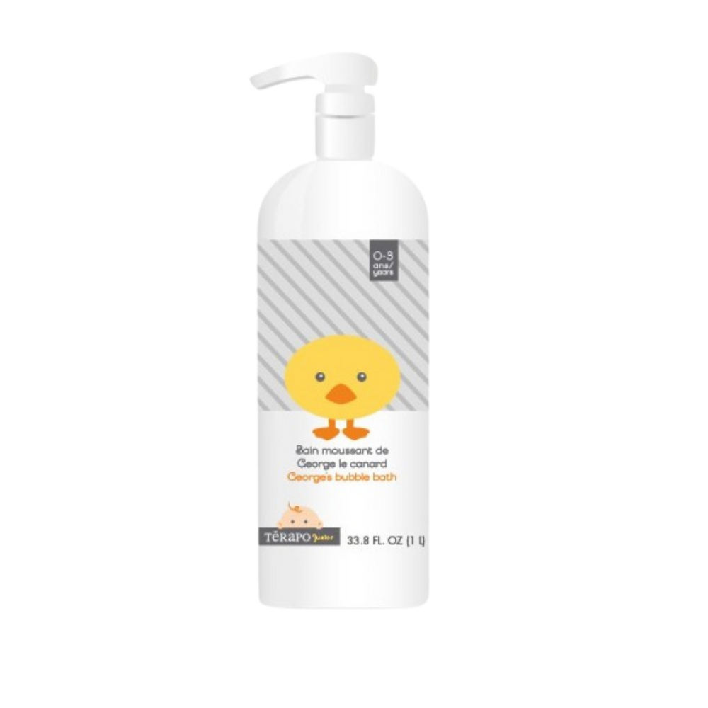 « Flacon 1 L Bain moussant George le Canard Térapo Junior – soin naturel pour enfants 0‑3 ans »