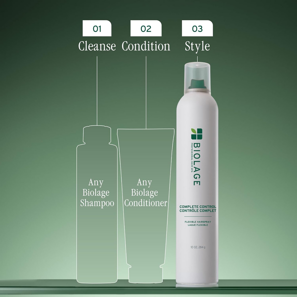 Flacon Biolage Complete Control Hairspray spray cheveux tenue souple