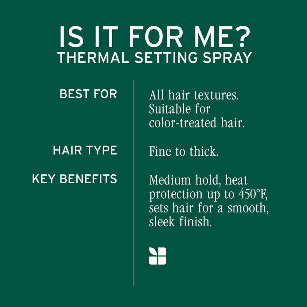 Flacon Biolage Thermal Setting Spray – spray protecteur thermique étiquette visible sur fond neutre
