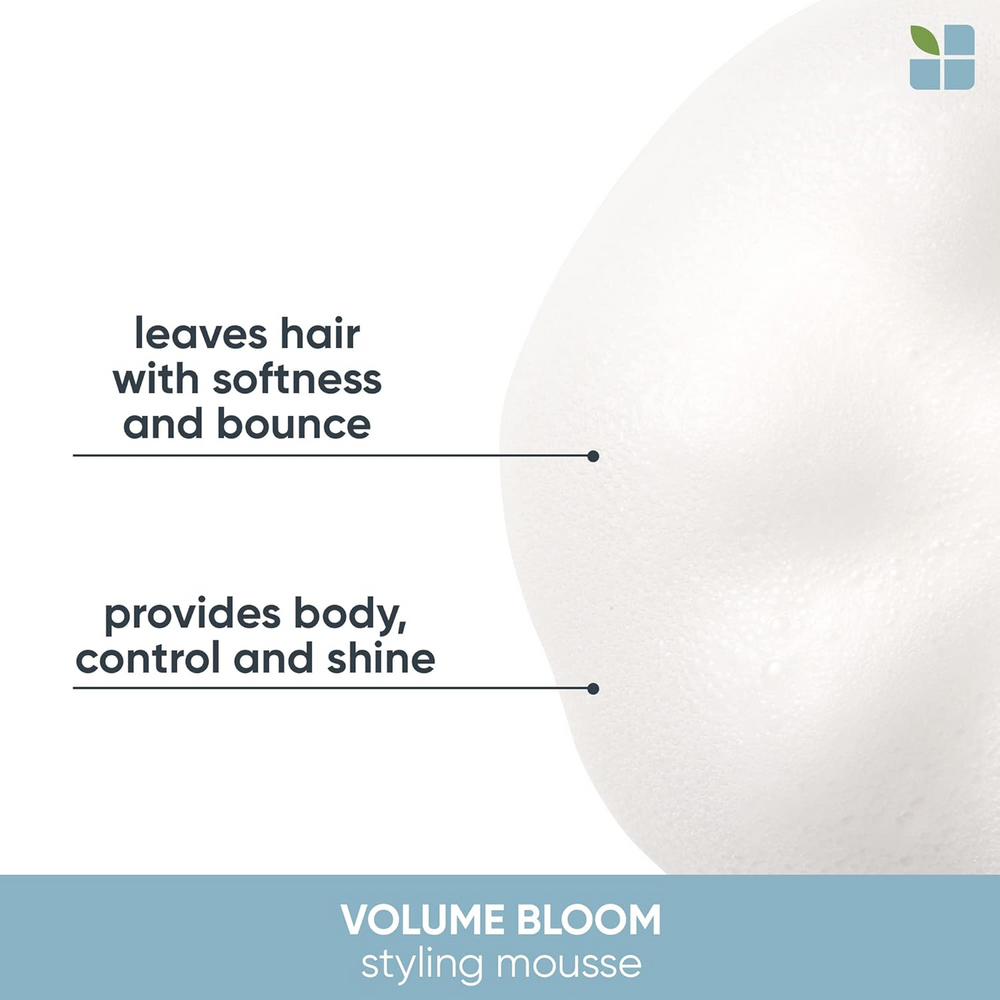 Flacon/mousse fouettée Biolage Whipped Volume Mousse – tenue moyenne, étiquette visible