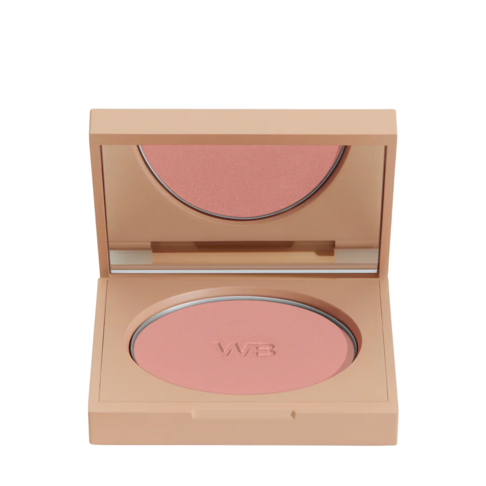 Fard à joues Le Fard de Wonderblush, teinte Pivoine, blush poudre végétalien au fini lumineux sur peau claire