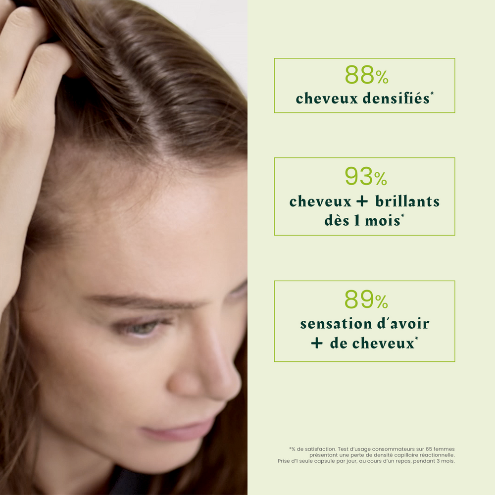 Boîte de 90 capsules du complément alimentaire antichute réactionnelle Vitalfan René Furterer, formulé pour lutter contre la chute de cheveux liée au stress, à la fatigue ou aux déséquilibres hormonaux