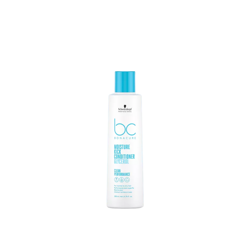 Flacon du Conditionneur Bonacure Moisture Kick — soin hydratant léger pour cheveux secs