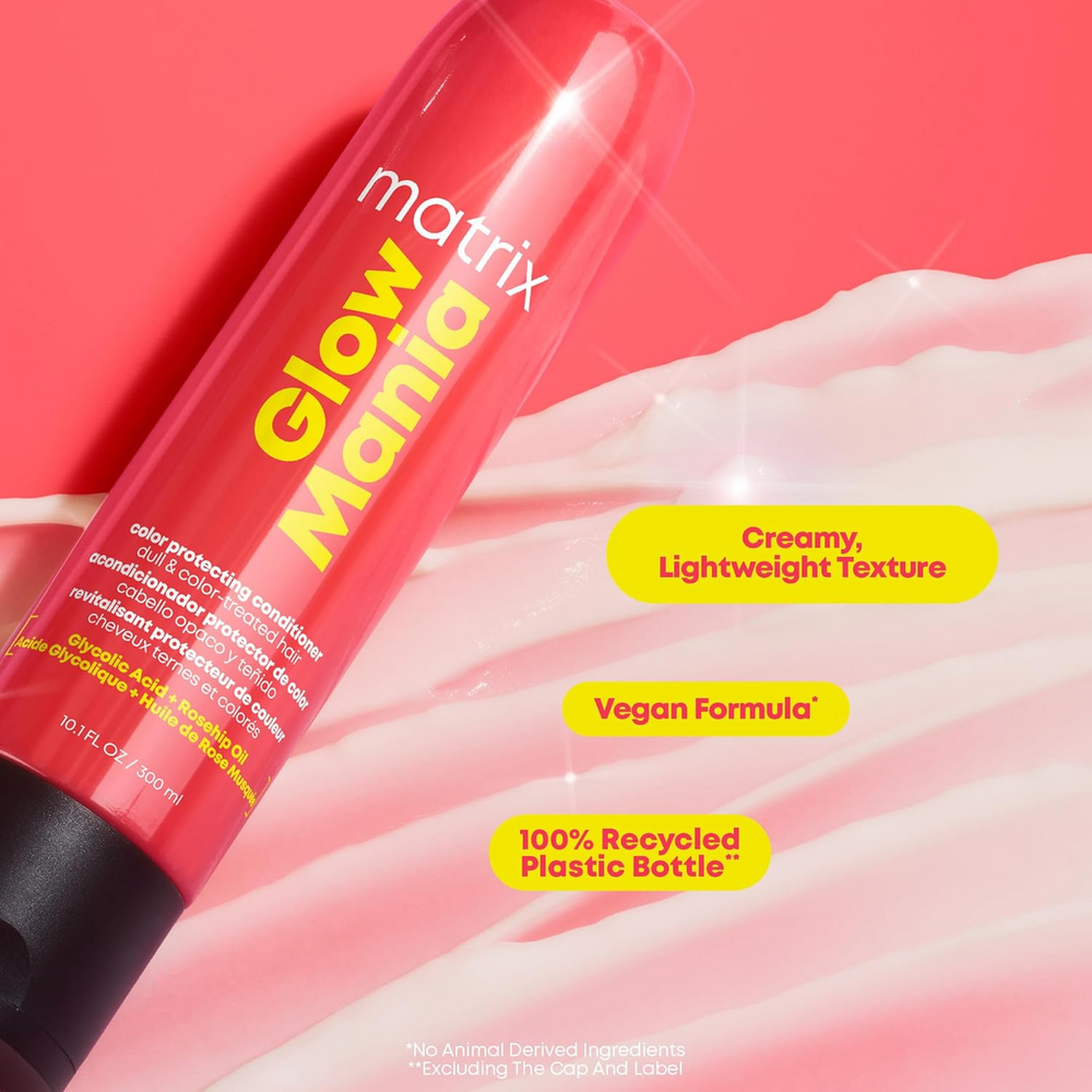 Flacon 300 ml du conditionneur Matrix Glow Mania Color Protecting