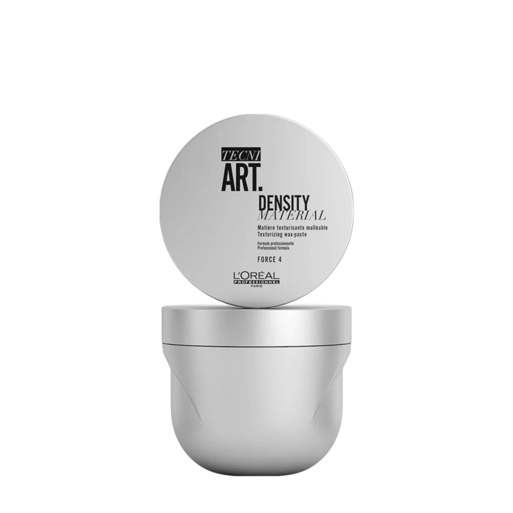 Pot de la Crème-Cire Texturisante Density Material de L'Oréal Professionnel, produit de coiffage pour texture et volume.