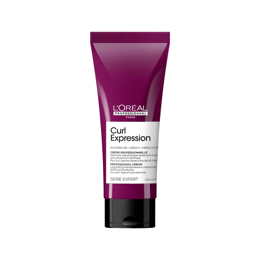 Crème Hydratante Intensive Longue Durée Curl Expression L'Oréal Professionnel 200 ml sur fond blanc