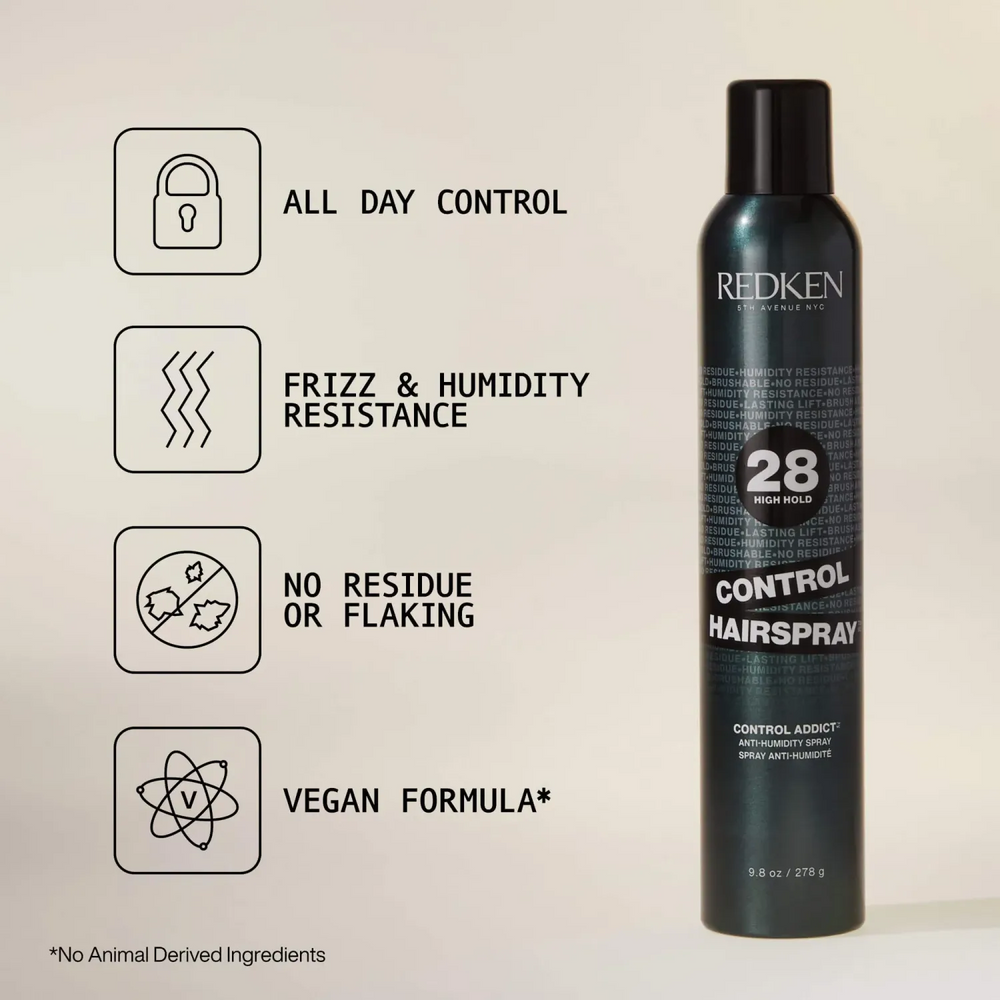 Flacon du Fixatif Tenue Extra Forte Control 28 de Redken pour une fixation longue durée