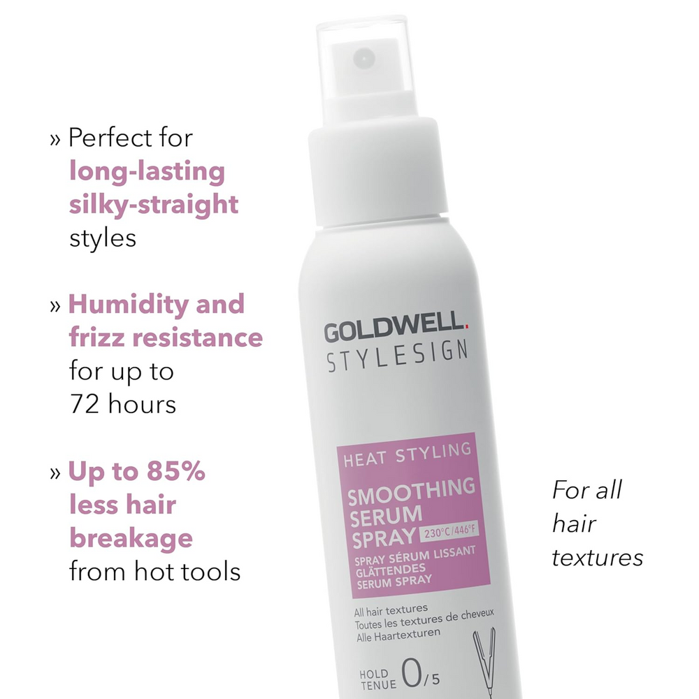 Flacon Spray Sérum Lissant Goldwell StyleSign 100 ml sur fond clair