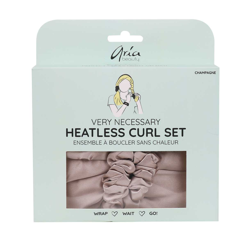 Very Necessary Heatless Curl Set Aria Beauty – couleur champagne
