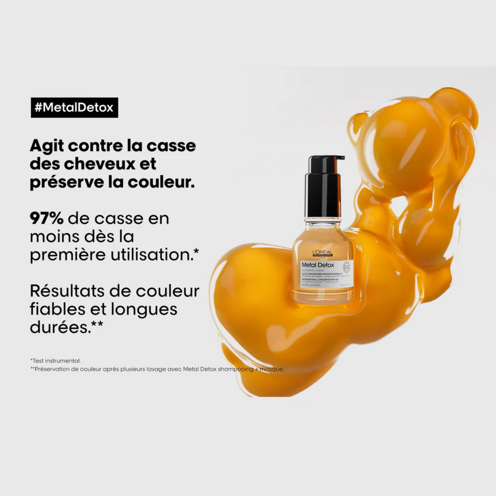 Huile Metal Detox L’Oréal Professionnel 50 ml – Soin cheveux colorés