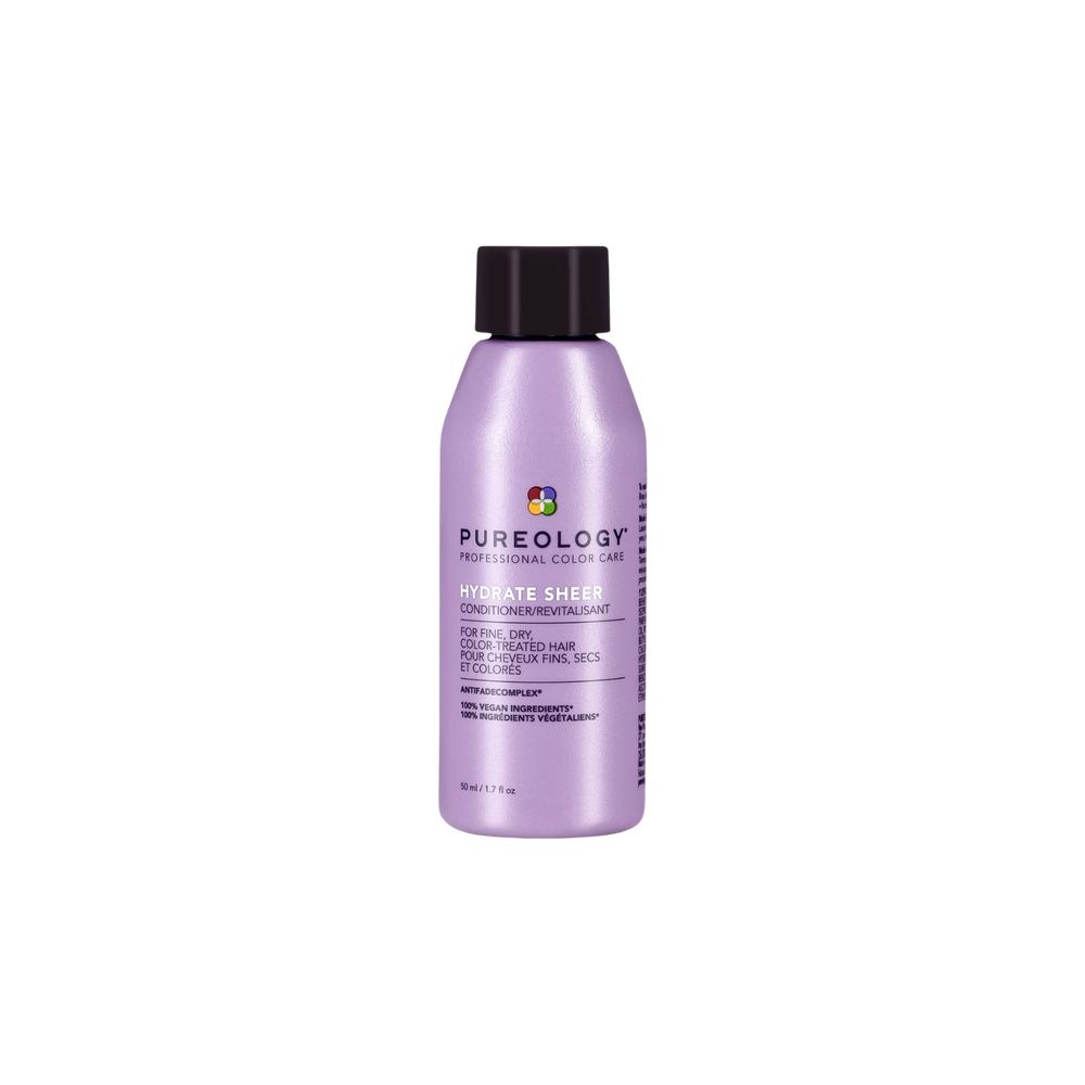 Flacon de Pureology Hydrate Sheer Conditioner 266 ml pour cheveux fins colorés