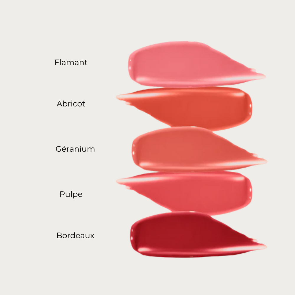 Huile à lèvres La Laque de Wonderblush en teinte abricot, fini brillant et hydratant