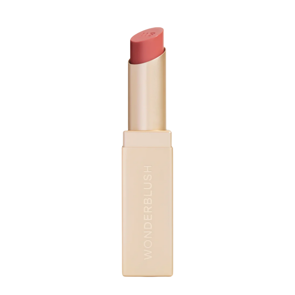 Tube du baume à lèvres teinté “Le Baume” de Wonderblush, design minimaliste