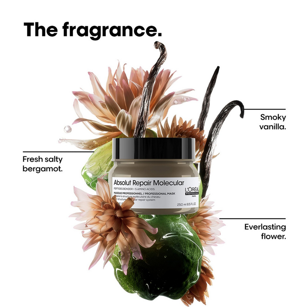 Masque Réparateur Moléculaire Absolut Repair L’Oréal Professionnel 250 ml sur fond blanc