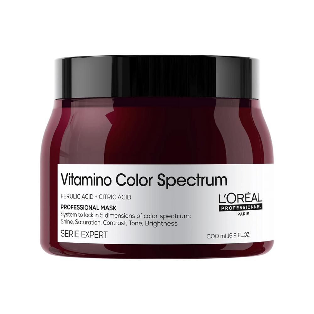 Pot du masque Vitamino Color Spectrum L’Oréal Professionnel, soin intensif pour cheveux colorés.