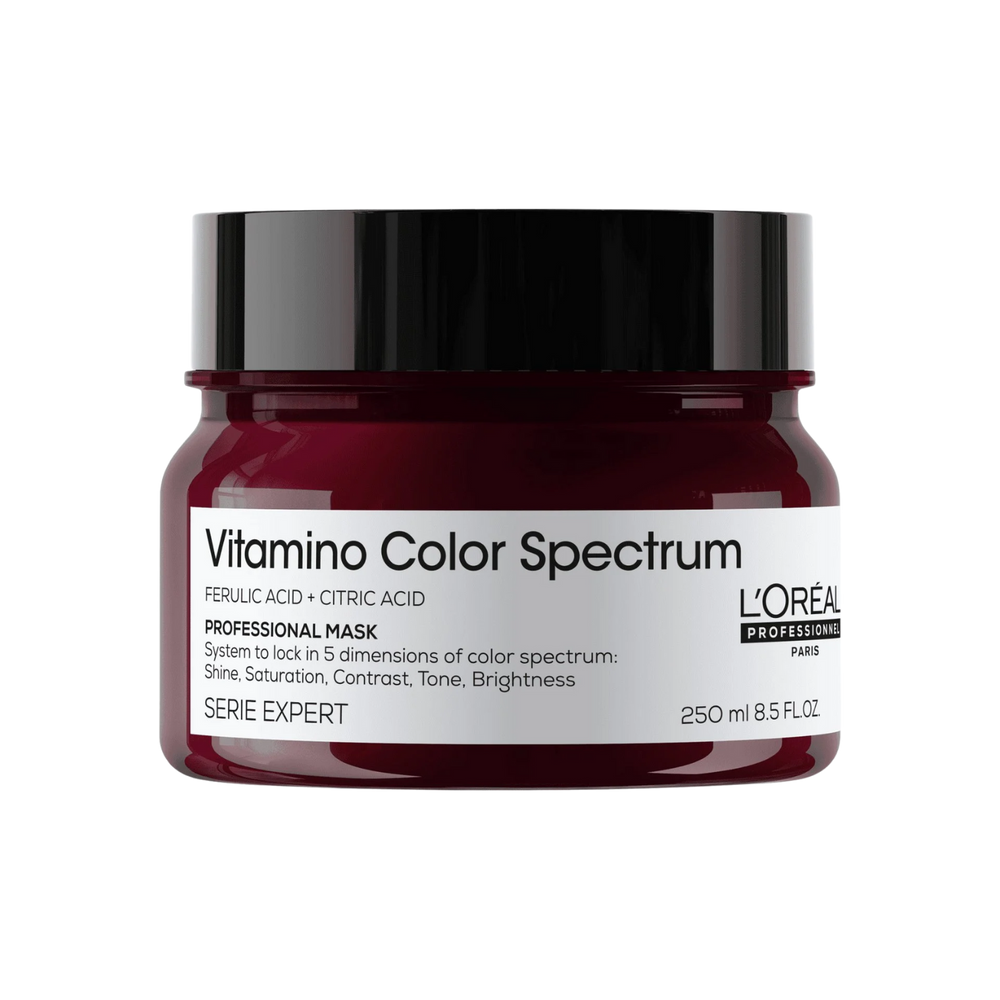 Pot du masque Vitamino Color Spectrum L’Oréal Professionnel, soin intensif pour cheveux colorés.