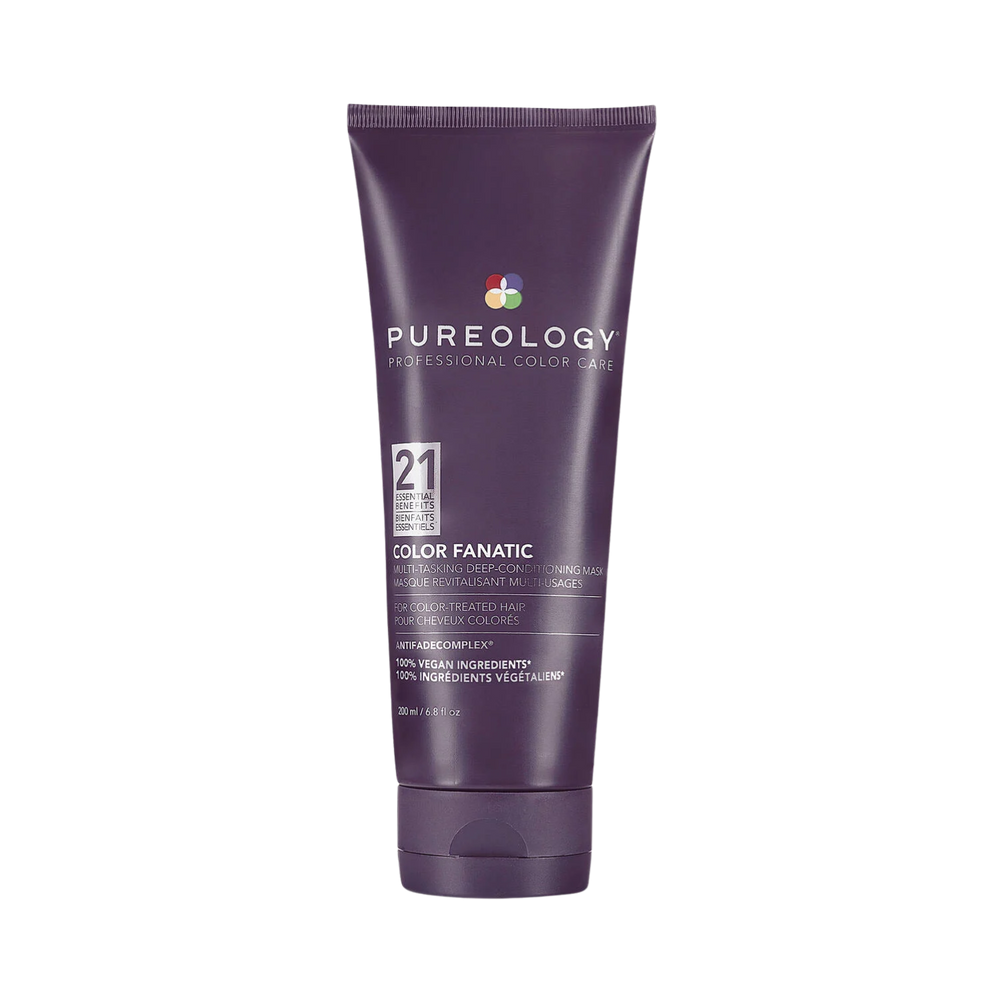 Pot du masque profond Colour Fanatic Pureology – hydratation intense et protection couleur, parfum rose‑gingembre‑cèdre