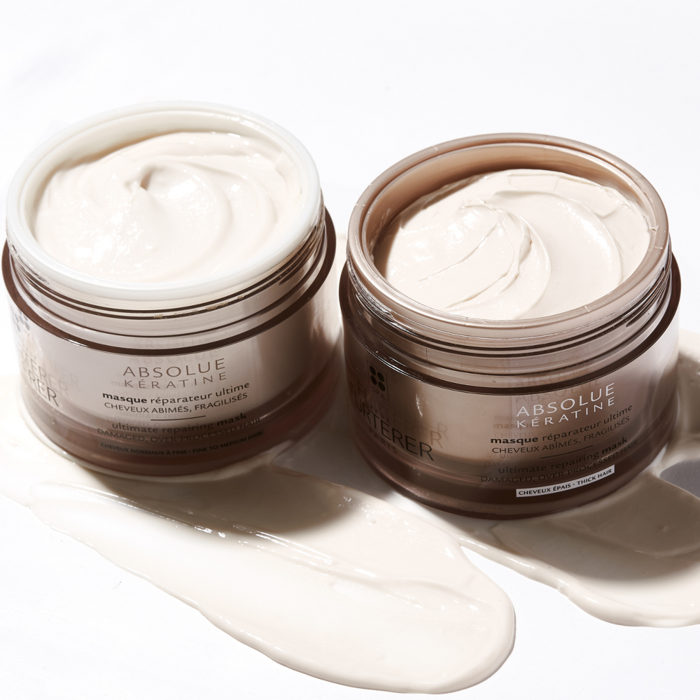 Pot 200 ml du Masque réparateur ultime René Furterer, soin réparateur sans silicone pour cheveux normaux à fins