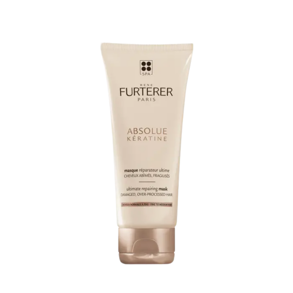 Pot 200 ml du Masque réparateur ultime René Furterer, soin réparateur sans silicone pour cheveux normaux à fins