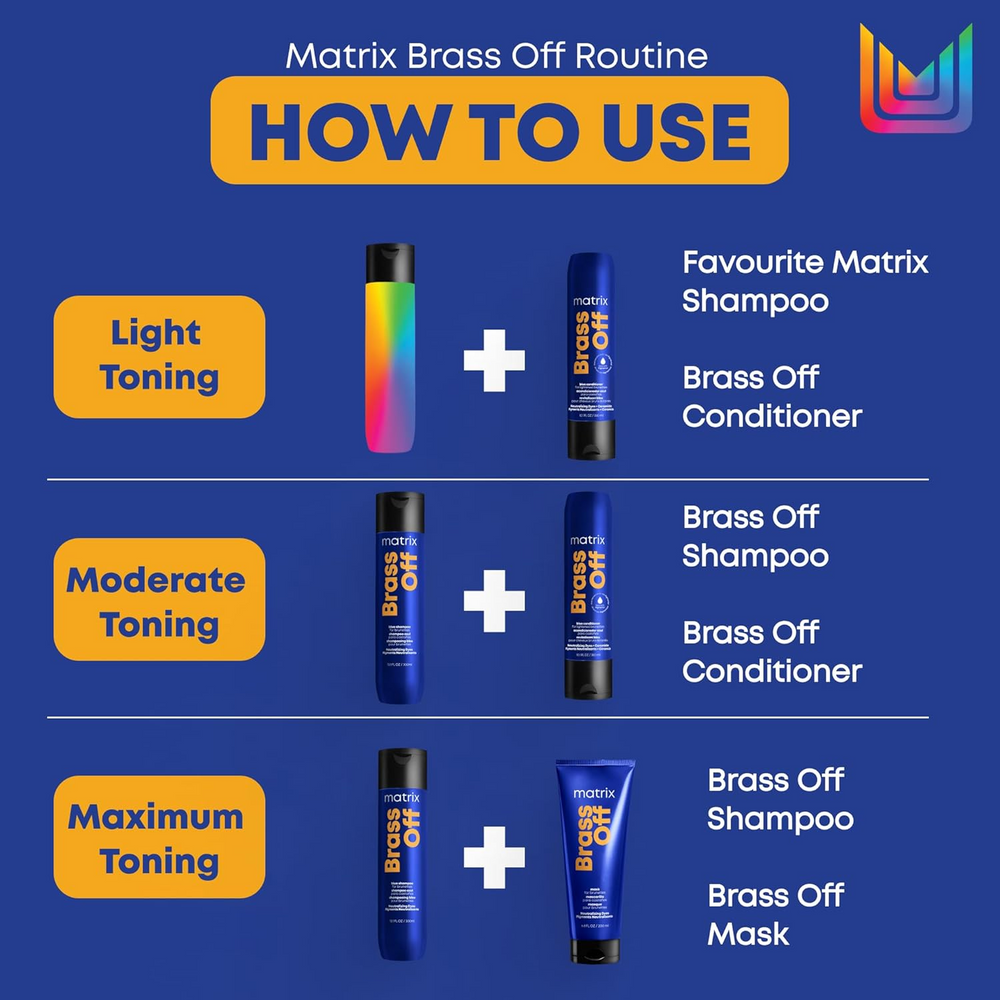 Pot du masque Matrix Brass Off Mask pour cheveux blonds et gris