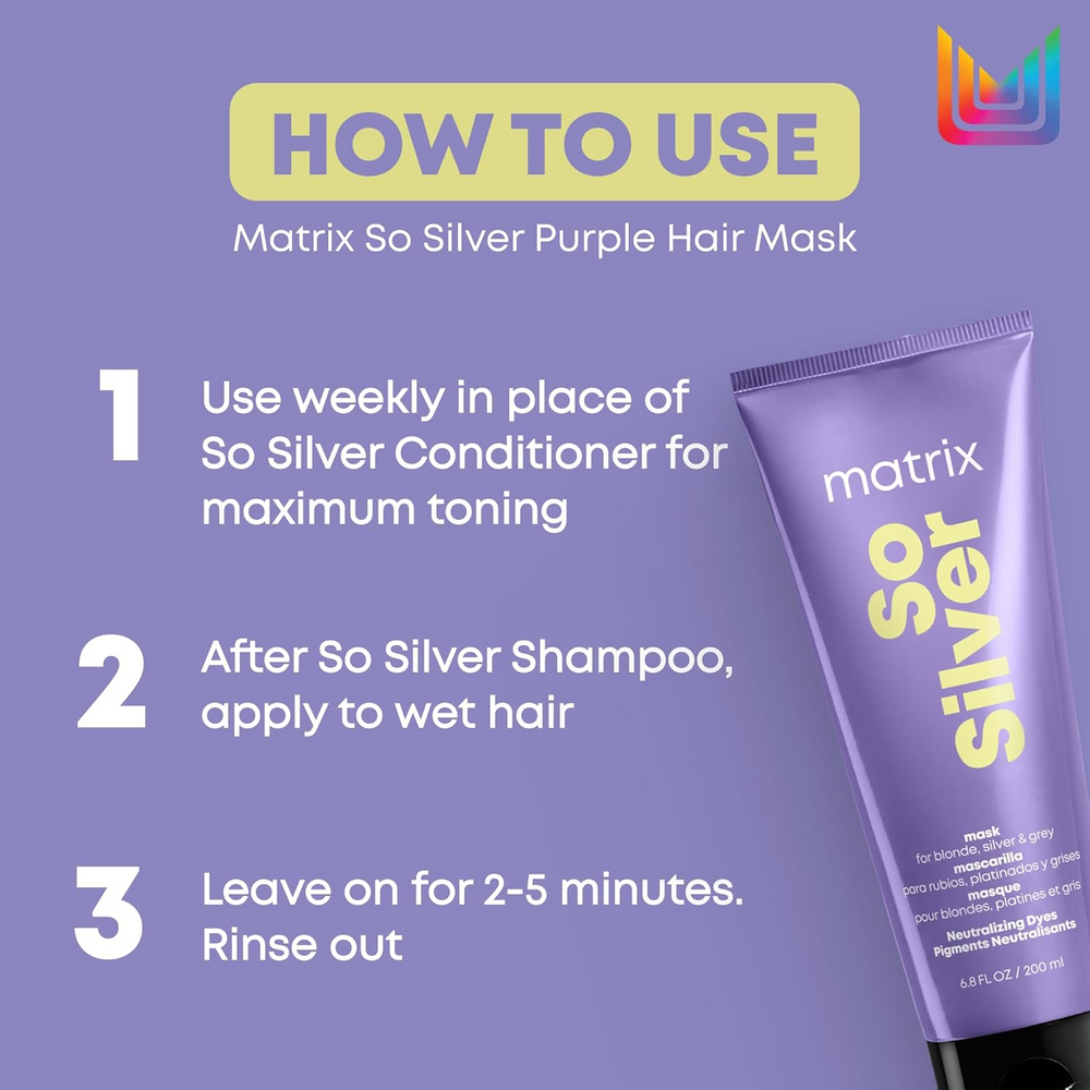 Pot Matrix So Silver Triple Power Mask pour cheveux blonds et gris