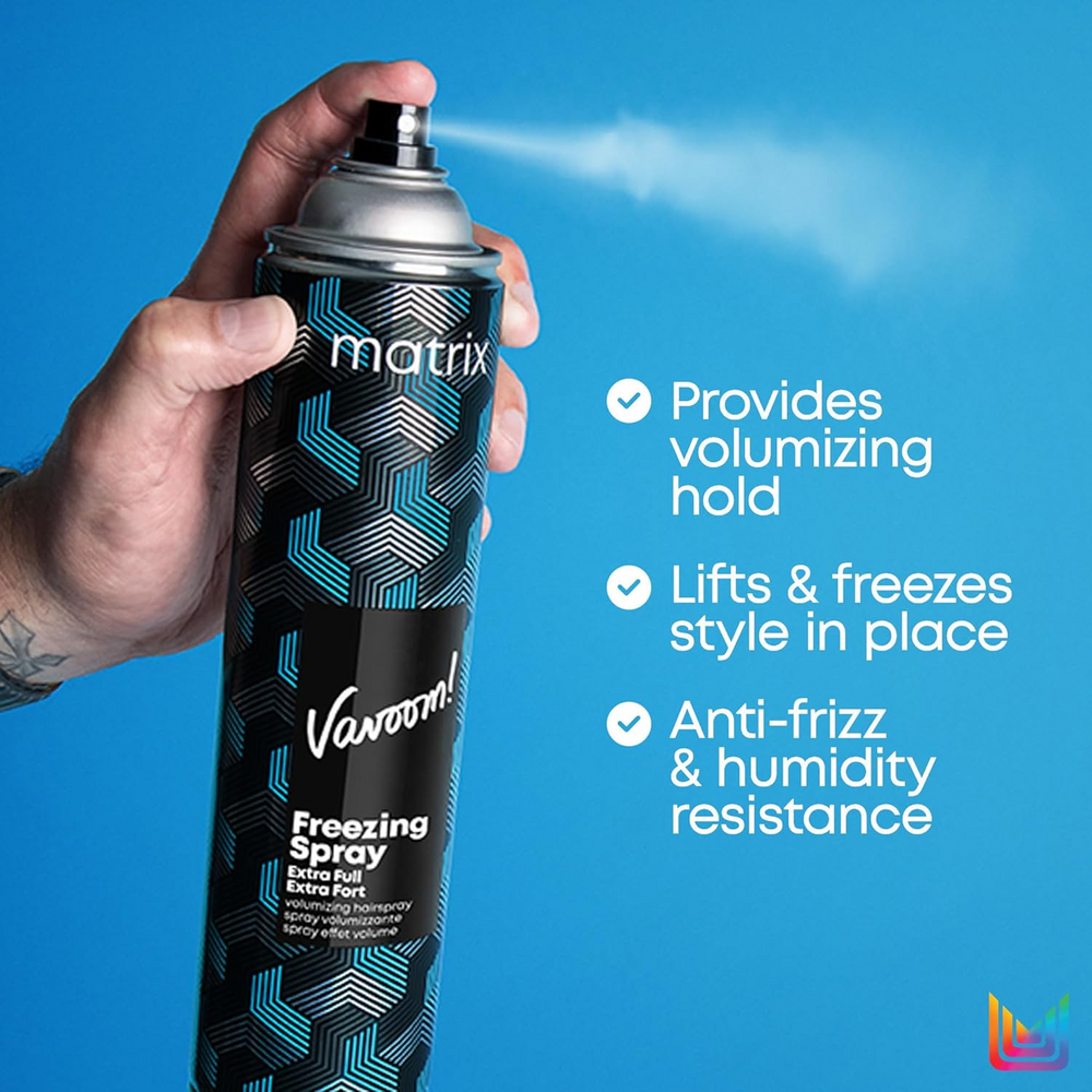 Flacon du Matrix Vavoom Freezing Finishing Hairspray – Laque finition extra-forte