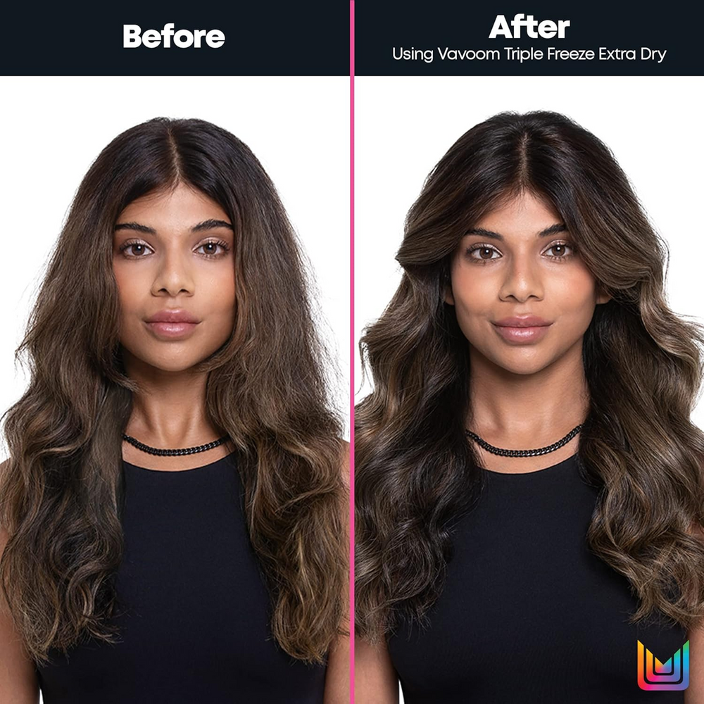 “Bouteille de Matrix Vavoom Triple Freeze Extra Dry – laque à tenue extrême et finition extra sèche”