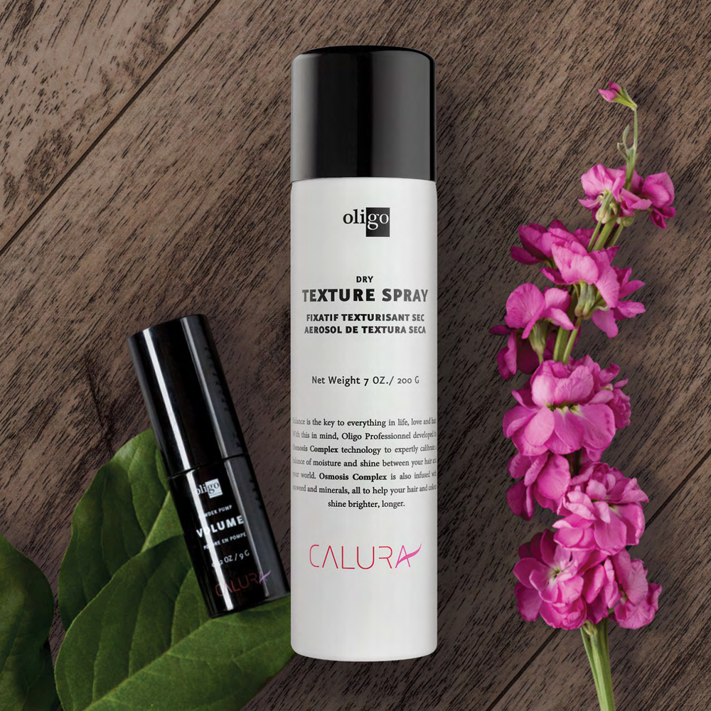 Poudre volumisante Oligo Professionnel Calura – flacon pompe 0,32 fl oz, application racines pour volume instantané