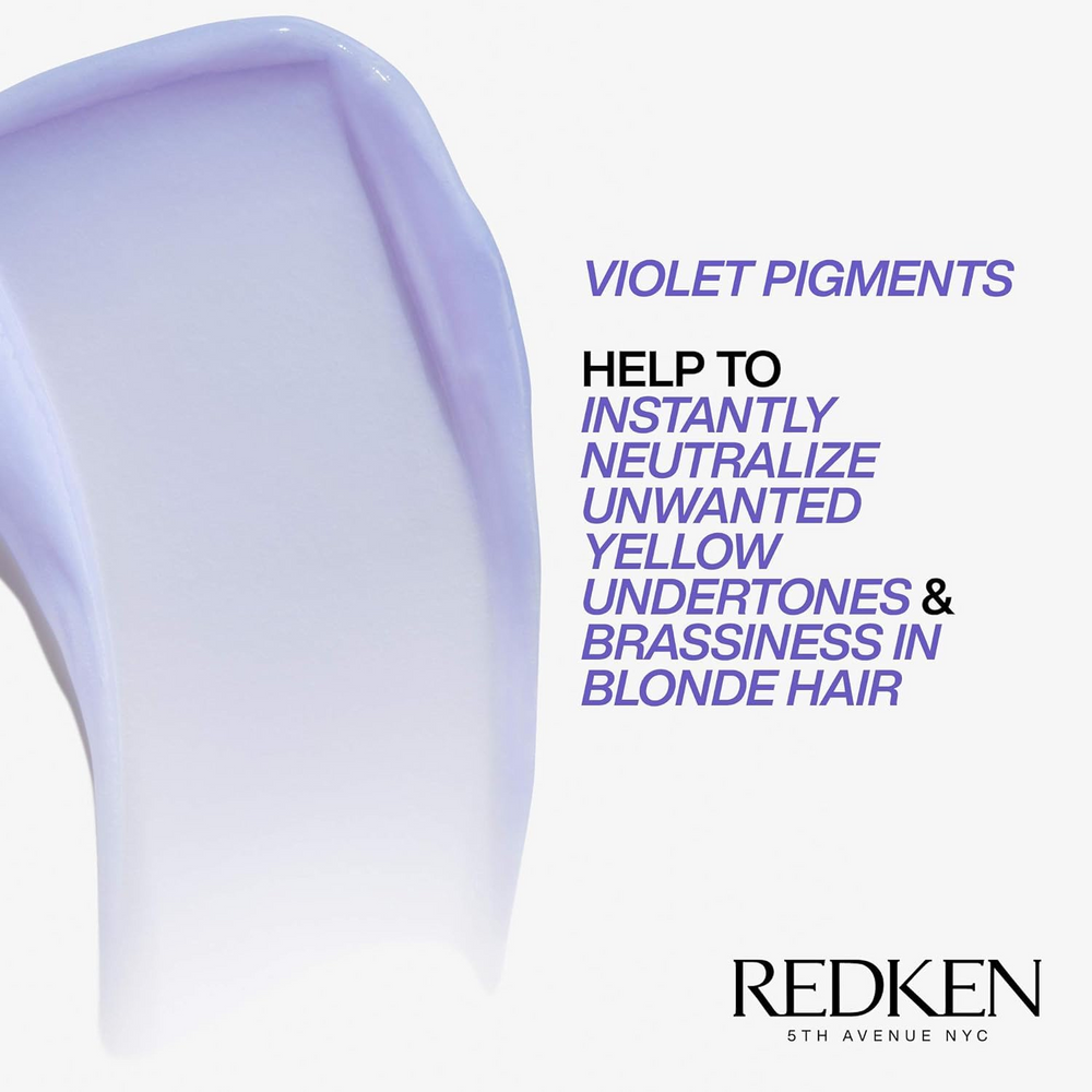Flacon de conditionneur Redken Blondage, violet tonifiant pour cheveux blonds, enrichi en pigments et acide citrique