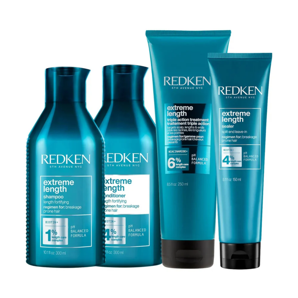 Flacon du Traitement sans rinçage Redken Extreme Length à la biotine, pour renforcer les longueurs et sceller les pointes abîmées