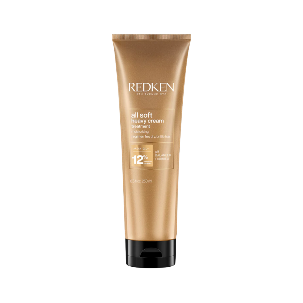 Pot crème Redken Heavy Cream All Soft 250 ml, soin nourrissant professionnel pour cheveux secs