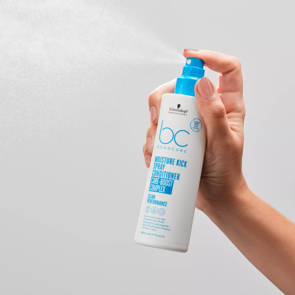 Flacon de 200 ml du revitalisant sans rinçage Bonacure Moisture Kick de Schwarzkopf