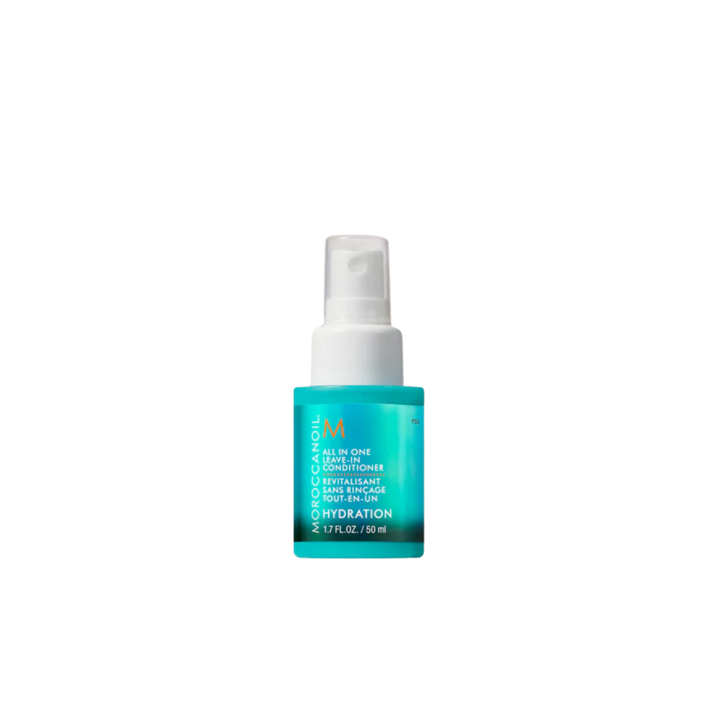 Flacon spray Revitalisant All in One Leave‑In Conditioner Moroccanoil, traitement léger démêlant et protecteur pour cheveux.