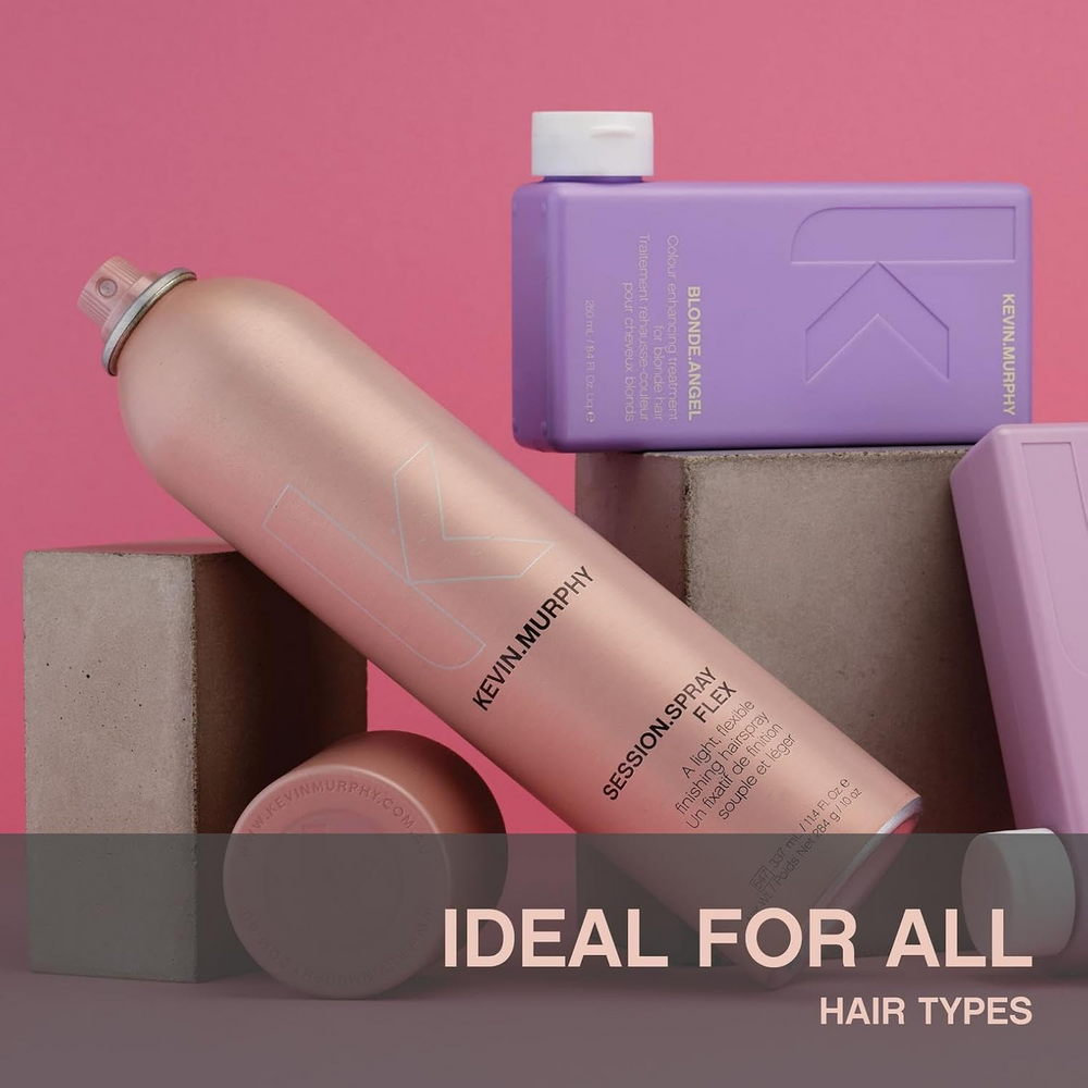 Flacon SESSION.SPRAY FLEX Kevin Murphy – laque finition flexible sur fond neutre