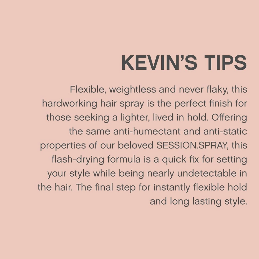 Flacon SESSION.SPRAY FLEX Kevin Murphy – laque finition flexible sur fond neutre