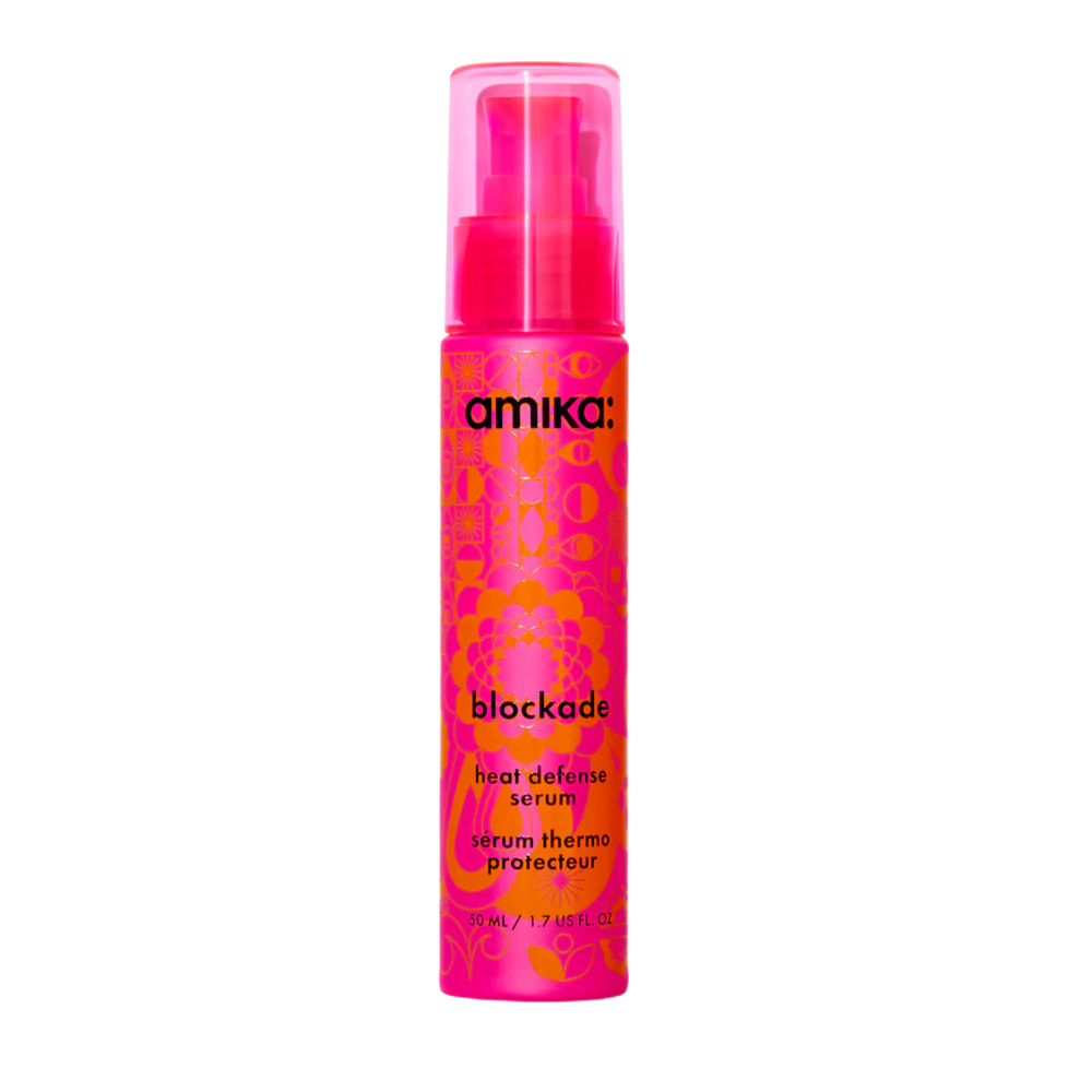 Flacon du sérum amika Blockade pour protection thermique et cheveux brillants