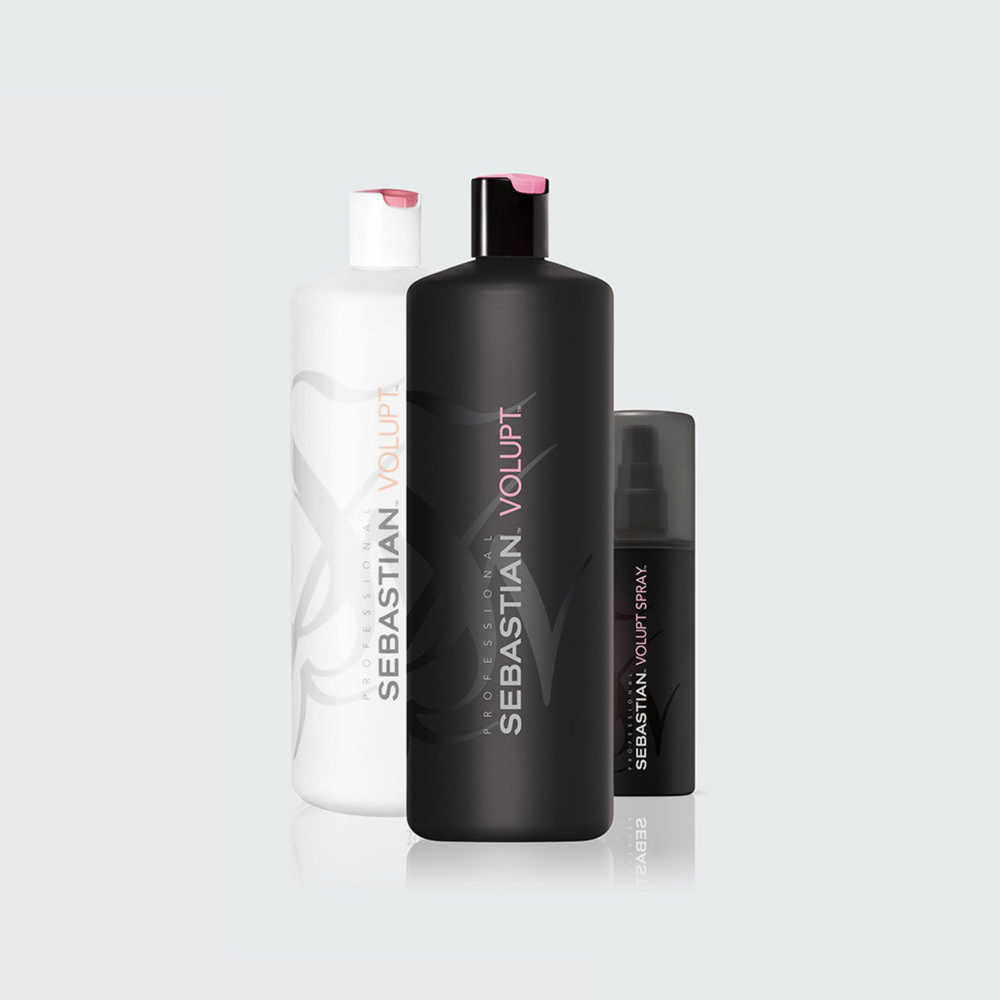 Flacon de 250 ml de Sebastian Volupt Shampoo, shampooing volumisant professionnel.