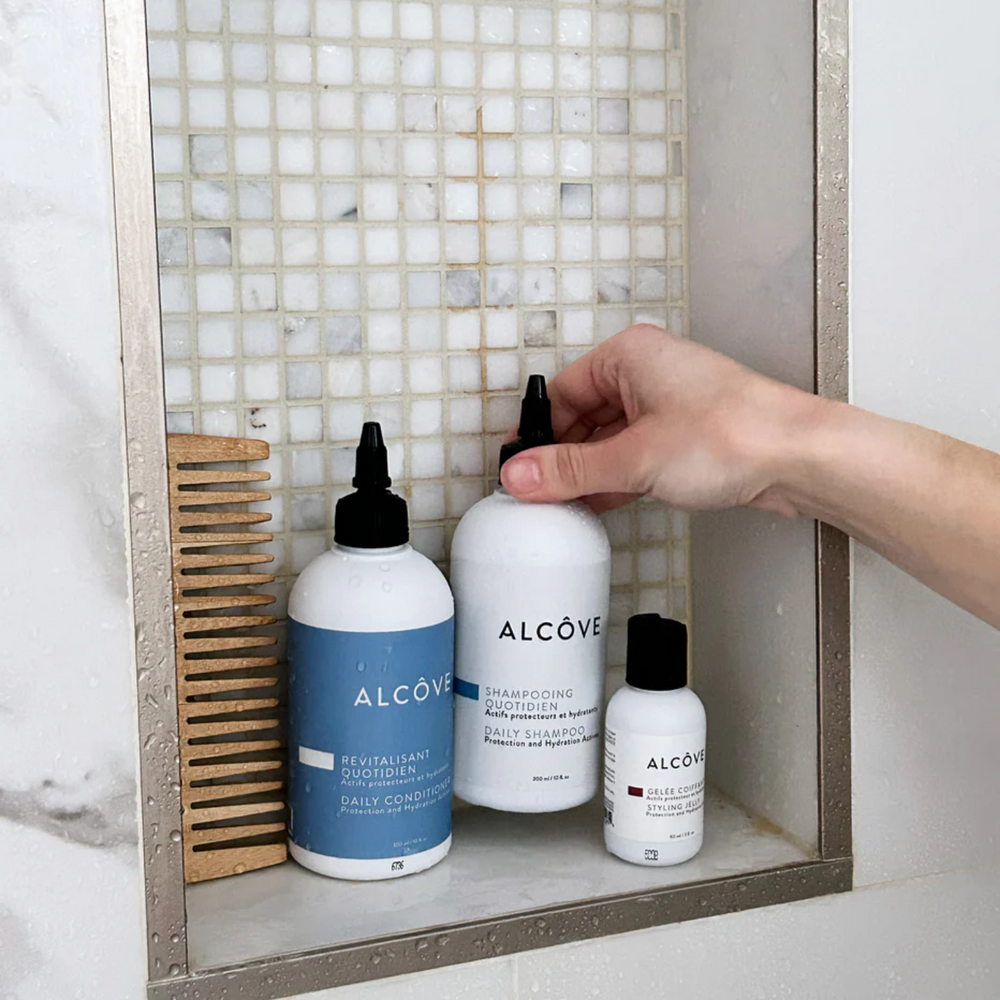 “Flacon de Shampoing Quotidien Alcôve – soin doux sans sulfates”