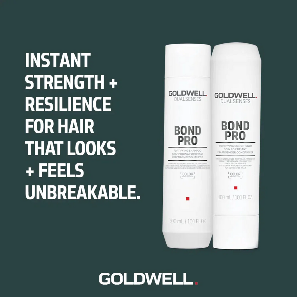 Flacon de 1000 ml du shampoing Goldwell Dualsenses Bond Pro Fortifying pour cheveux fragiles