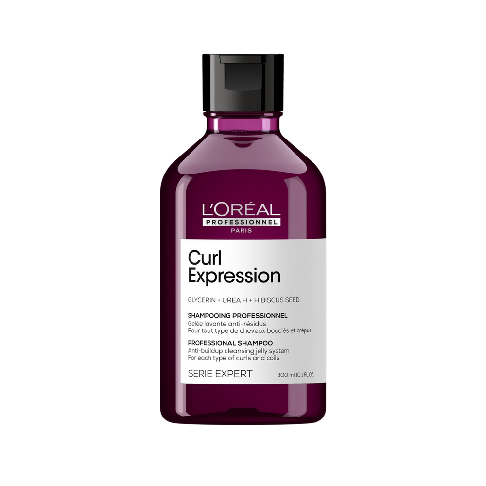 Flacon du shampooing Curl Expression de L'Oréal Professionnel, 300 ml, pour cheveux bouclés et frisés.