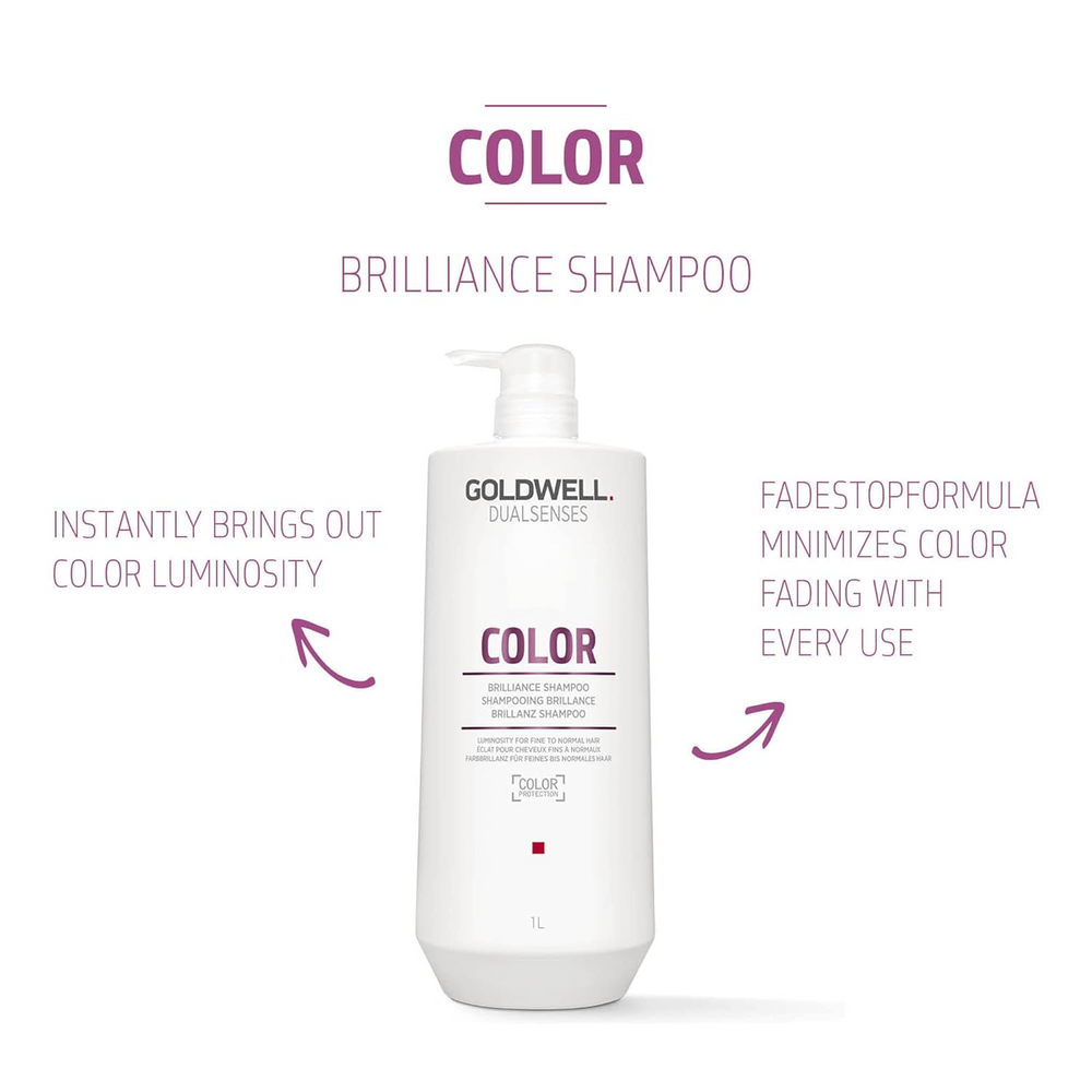 Shampooing Goldwell Dualsenses Color Brilliance 1000 ml – Soin pour cheveux colorés