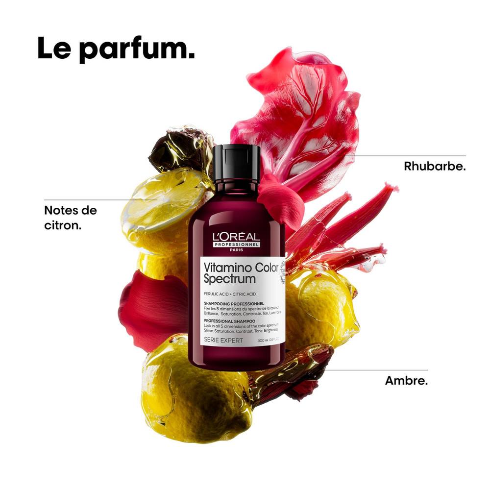 Flacon du shampooing Vitamino Color Spectrum L’Oréal Professionnel, soin pour cheveux colorés.