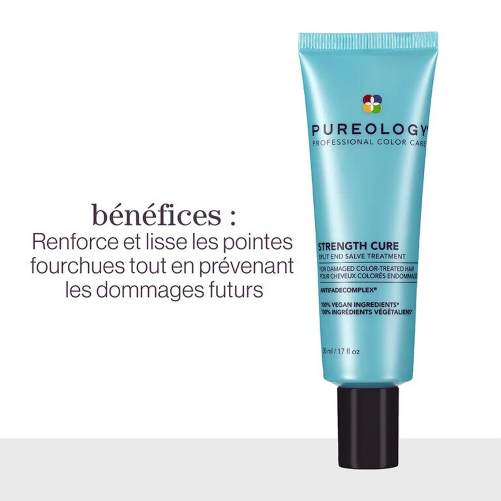 Tube du soin sans rinçage Strength Cure Split End Salve de Pureology renforçant pointes fourchues