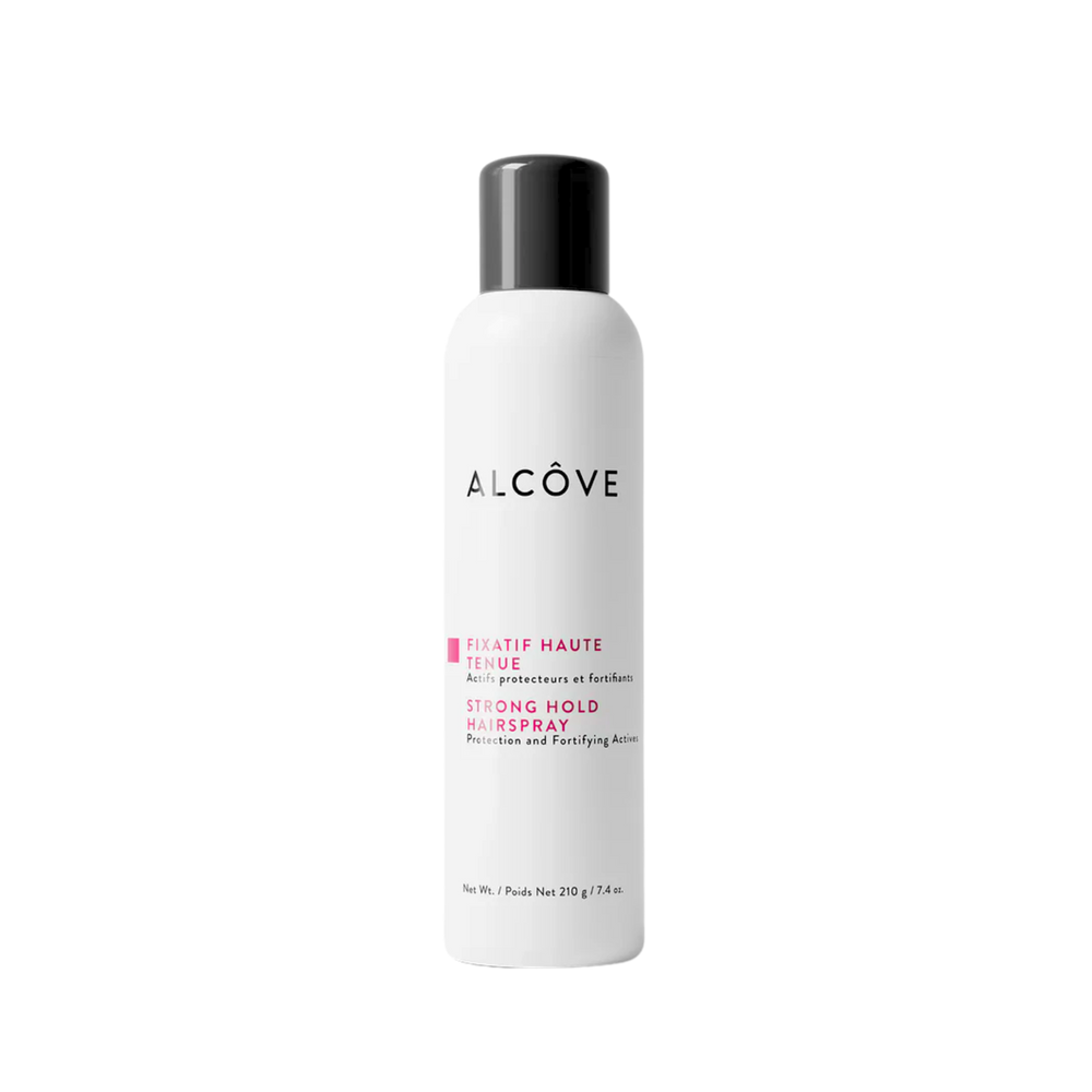 “Spray Fixatif Alcôve forte tenue – flacon aérosol coiffage durable”