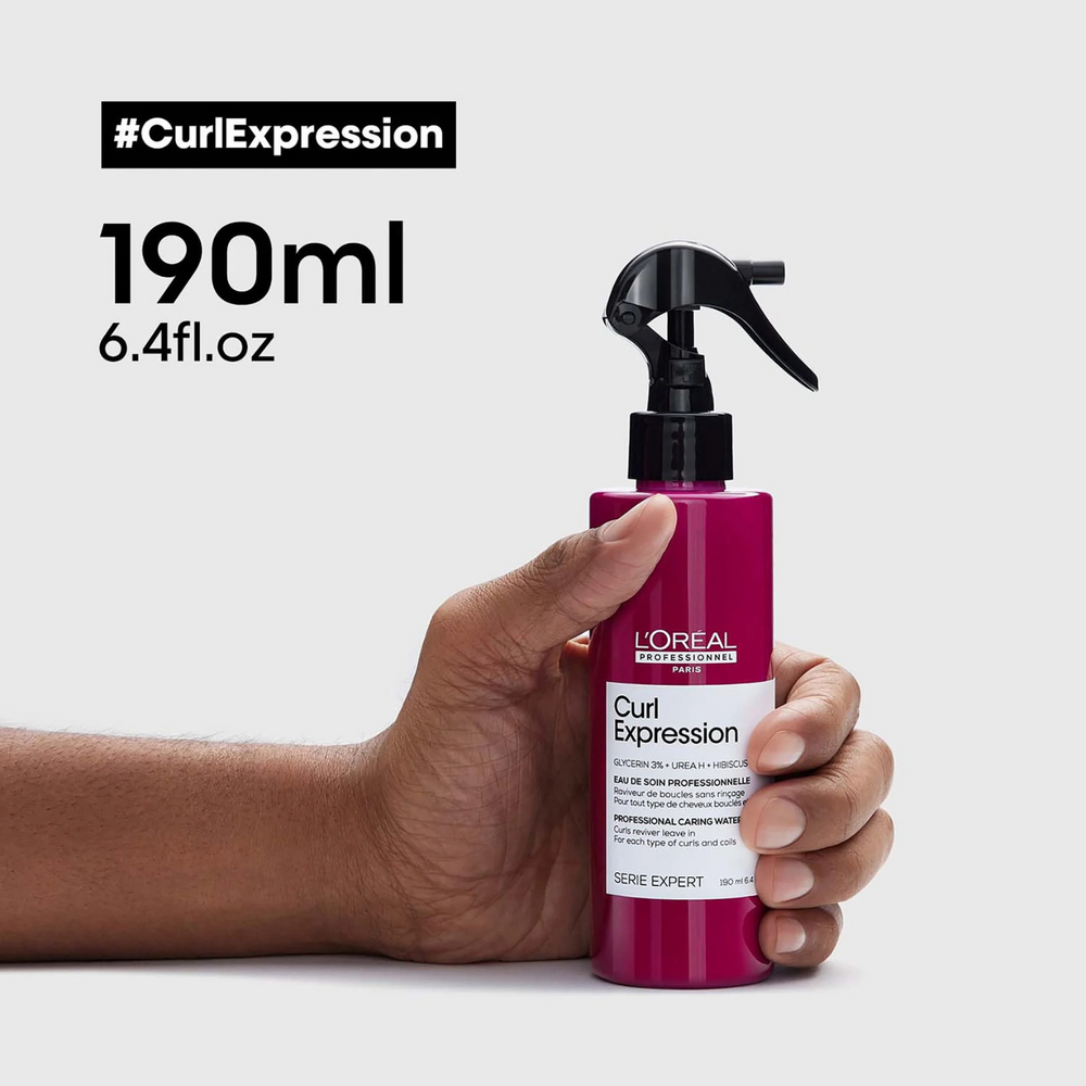 Spray Ravivateur de Boucles Curl Expression L'Oréal Professionnel 190 ml sur fond blanc